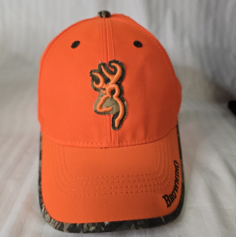 Browning Orange and Camouflage Cap